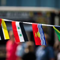 Banner of international flags